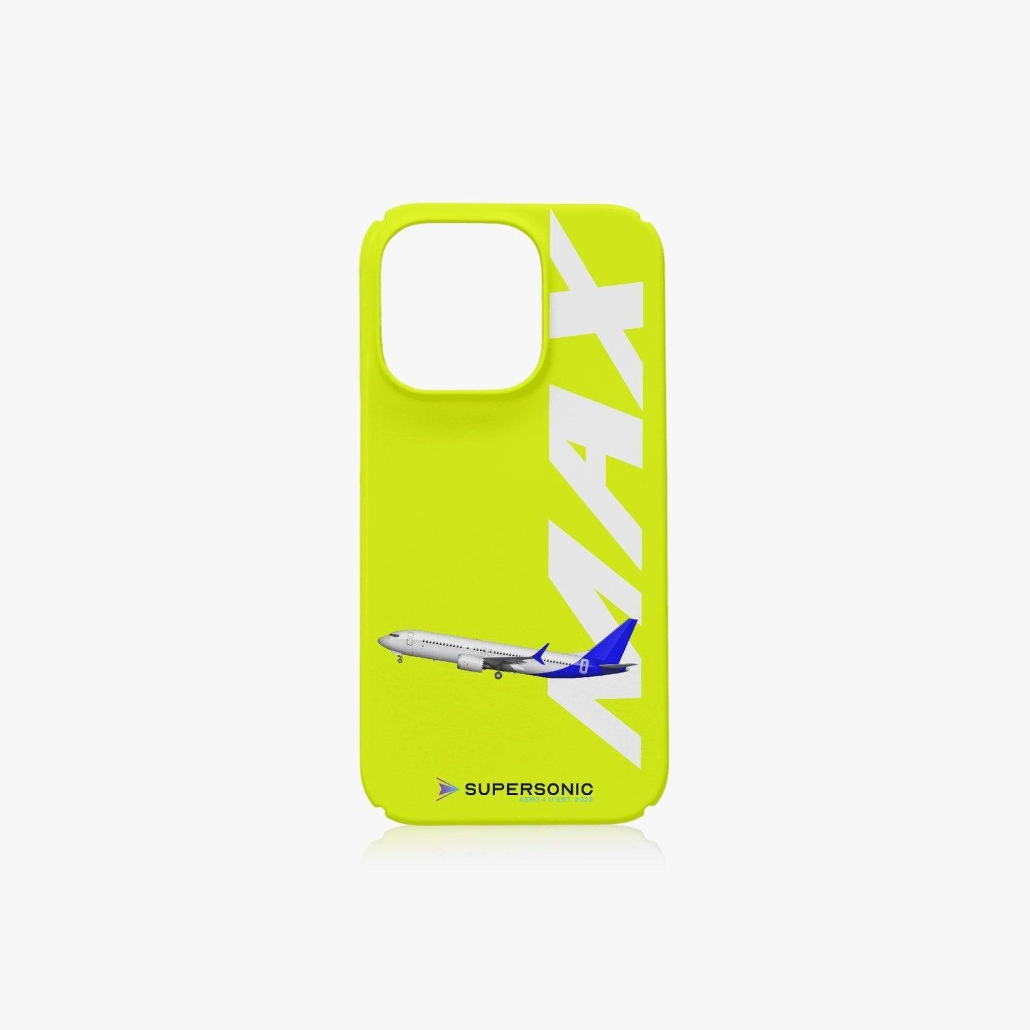 Aviation iPhone 14 Pro Case Boeing 737 MAX yellow iPhone 14 Pro für Piloten, Crews, Kinder & Planespotter made by SUPERSONIC aero 4U