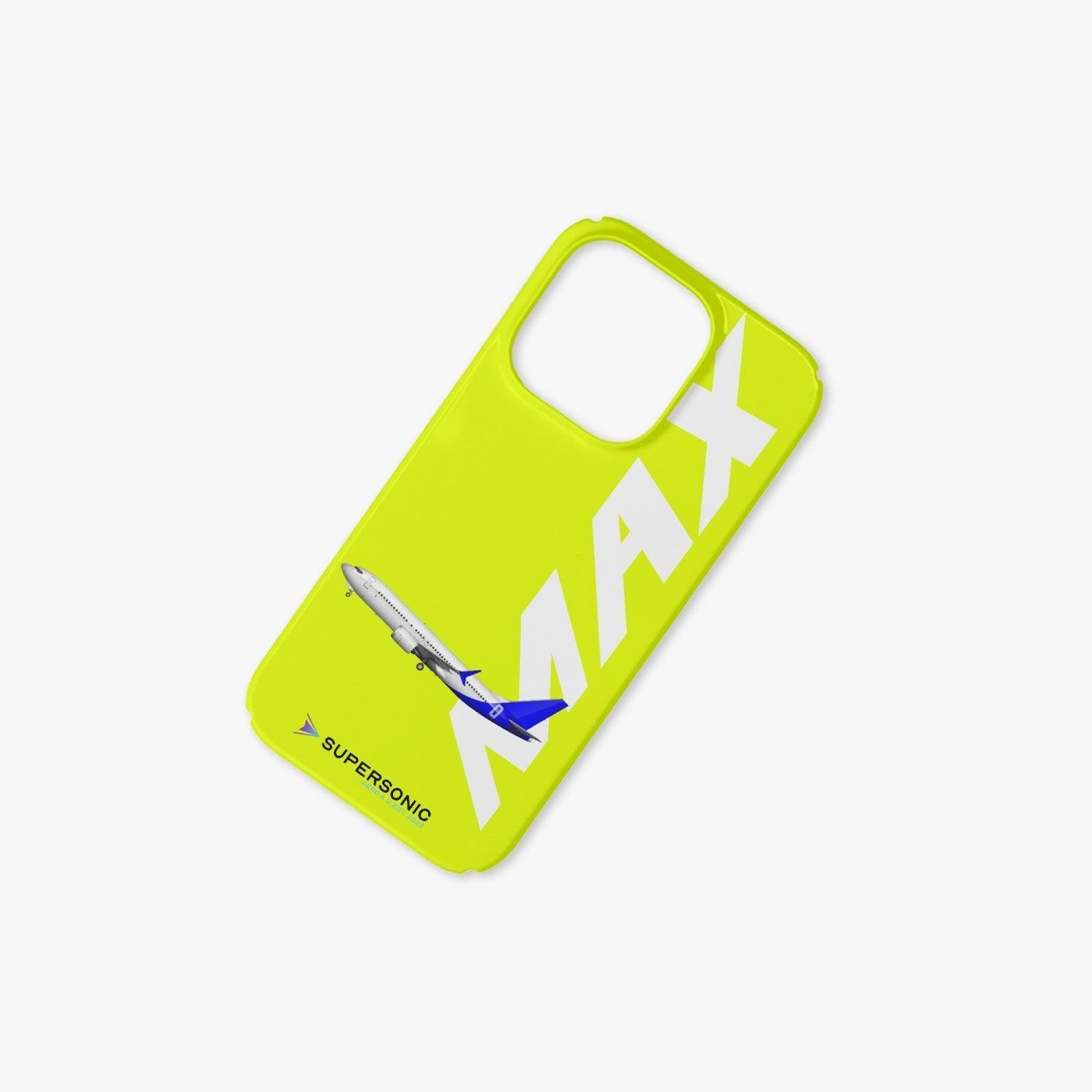 Aviation iPhone 14 Pro Case Boeing 737 MAX yellow für Piloten, Crews, Kinder & Planespotter made by SUPERSONIC aero 4U