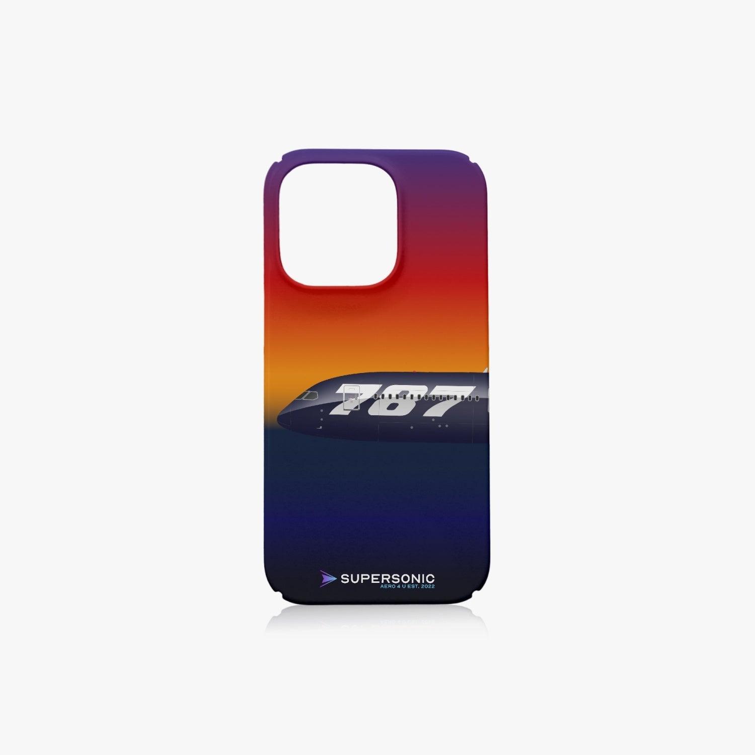 Aviation iPhone 14 Pro Case Boeing 787 Sunset iPhone 14 Pro für Piloten, Crews, Kinder & Planespotter made by SUPERSONIC aero 4U