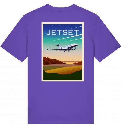 Aviation Flugzeug T-Shirt "Jetset" Global Express Business Jet Purple Love für Piloten, Crews, Kinder & Planespotter made by SUPERSONIC aero 4U
