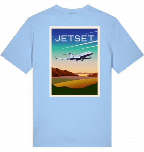 Aviation Flugzeug T-Shirt "Jetset" Global Express Business Jet Blue Soul für Piloten, Crews, Kinder & Planespotter made by SUPERSONIC aero 4U