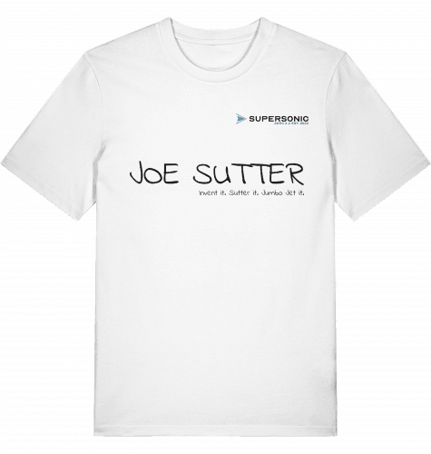 Aviation Flugzeug T-Shirt "Joe Sutter" Boeing B747 Jumbojet Shirt White für Piloten, Crews, Kinder & Planespotter made by SUPERSONIC aero 4U