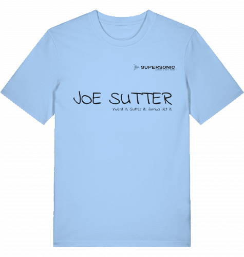 Aviation Flugzeug T-Shirt "Joe Sutter" Boeing B747 Jumbojet Shirt Blue Soul für Piloten, Crews, Kinder & Planespotter made by SUPERSONIC aero 4U