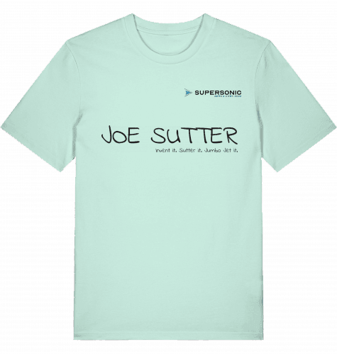 Aviation Flugzeug T-Shirt "Joe Sutter" Boeing B747 Jumbojet Shirt Aloe für Piloten, Crews, Kinder & Planespotter made by SUPERSONIC aero 4U