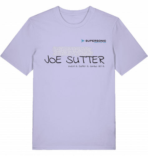 Aviation Flugzeug T-Shirt "Joe Sutter" Boeing B747 Jumbojet Shirt Lavender für Piloten, Crews, Kinder & Planespotter made by SUPERSONIC aero 4U