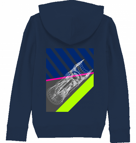 Aviation Kids Aviation Hoodie "Aircraft Engine" French Navy für Piloten, Crews, Kinder & Planespotter made by SUPERSONIC aero 4U