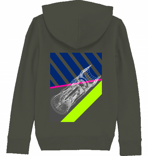 Aviation Kids Aviation Hoodie "Aircraft Engine" Khaki für Piloten, Crews, Kinder & Planespotter made by SUPERSONIC aero 4U