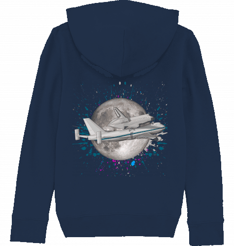 Aviation Kids Aviation Hoodie "Boeing 747 NASA Space Shuttle Jumbo Jet" French Navy für Piloten, Crews, Kinder & Planespotter made by SUPERSONIC aero 4U