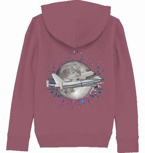 Aviation Kids Aviation Hoodie "Boeing 747 NASA Space Shuttle Jumbo Jet" für Piloten, Crews, Kinder & Planespotter made by SUPERSONIC aero 4U