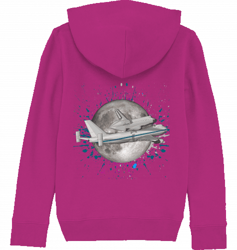 Aviation Kids Aviation Hoodie "Boeing 747 NASA Space Shuttle Jumbo Jet" für Piloten, Crews, Kinder & Planespotter made by SUPERSONIC aero 4U