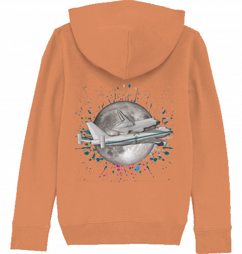Aviation Kids Aviation Hoodie "Boeing 747 NASA Space Shuttle Jumbo Jet" für Piloten, Crews, Kinder & Planespotter made by SUPERSONIC aero 4U