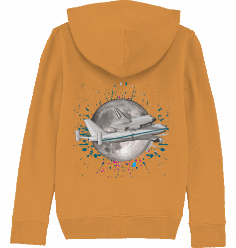 Aviation Kids Aviation Hoodie "Boeing 747 NASA Space Shuttle Jumbo Jet" für Piloten, Crews, Kinder & Planespotter made by SUPERSONIC aero 4U