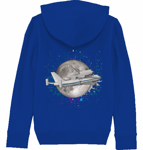 Aviation Kids Aviation Hoodie "Boeing 747 NASA Space Shuttle Jumbo Jet" für Piloten, Crews, Kinder & Planespotter made by SUPERSONIC aero 4U