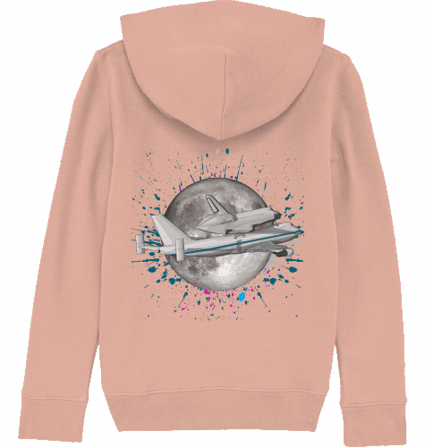 Aviation Kids Aviation Hoodie "Boeing 747 NASA Space Shuttle Jumbo Jet" für Piloten, Crews, Kinder & Planespotter made by SUPERSONIC aero 4U