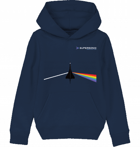Aviation Kids Aviation Hoodie "Dark Side of Supersonic" mit Concorde Flugzeug French Navy für Piloten, Crews, Kinder & Planespotter made by SUPERSONIC aero 4U
