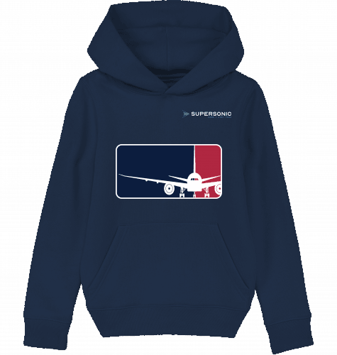 Aviation Kids Aviation Hoodie "Major League Aviation" Boeing 777 French Navy für Piloten, Crews, Kinder & Planespotter made by SUPERSONIC aero 4U