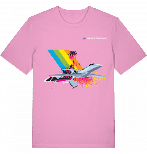 Aviation Flugzeug T-Shirt "Embraer Phenom Summer Style" Bubble Pink für Piloten, Crews, Kinder & Planespotter made by SUPERSONIC aero 4U