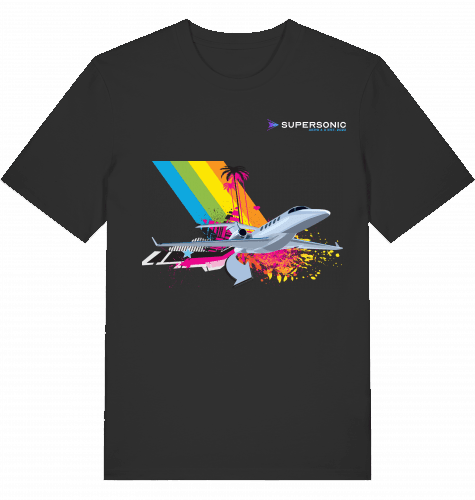 Aviation Flugzeug T-Shirt "Embraer Phenom Summer Style" Black für Piloten, Crews, Kinder & Planespotter made by SUPERSONIC aero 4U