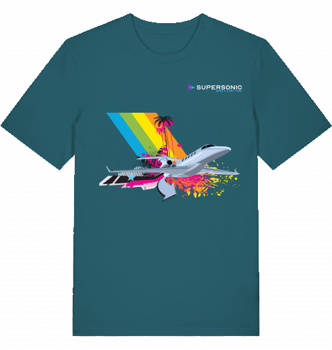 Aviation Flugzeug T-Shirt "Embraer Phenom Summer Style" Stargazer für Piloten, Crews, Kinder & Planespotter made by SUPERSONIC aero 4U