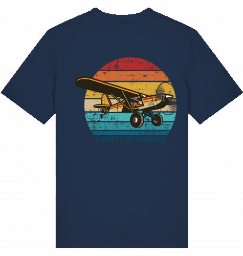 Aviation Flugzeug T-Shirt Piper Cup "Liberty of Aviation" French Navy für Piloten, Crews, Kinder & Planespotter made by SUPERSONIC aero 4U