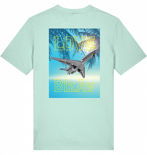 Aviation Flugzeug T-Shirt "Love BizAv" Business Aviation, Jetset Shirt Aloe für Piloten, Crews, Kinder & Planespotter made by SUPERSONIC aero 4U