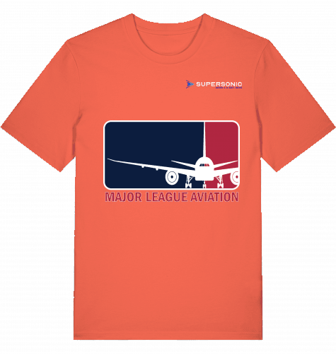 Aviation Flugzeug T-Shirt "Major League Aviation" Boeing 777 Fiesta für Piloten, Crews, Kinder & Planespotter made by SUPERSONIC aero 4U