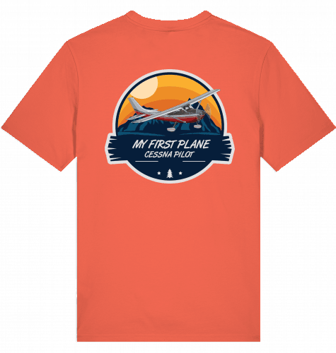 Aviation Flugzeug T-Shirt "My first Plane Cessna 172" Piloten Shirt Fiesta für Piloten, Crews, Kinder & Planespotter made by SUPERSONIC aero 4U