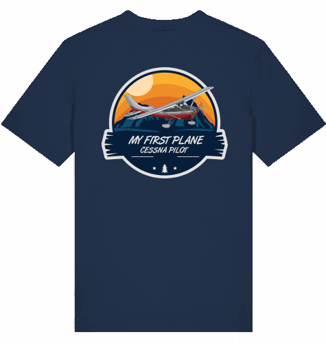 Aviation Flugzeug T-Shirt "My first Plane Cessna 172" Piloten Shirt French Navy für Piloten, Crews, Kinder & Planespotter made by SUPERSONIC aero 4U
