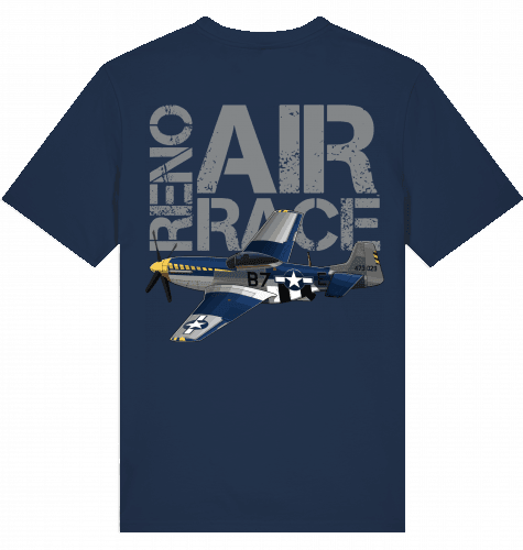 Aviation T-Shirt "Reno Air Race" Mustang P-51 Flugzeug French Navy für Piloten, Crews, Kinder & Planespotter made by SUPERSONIC aero 4U