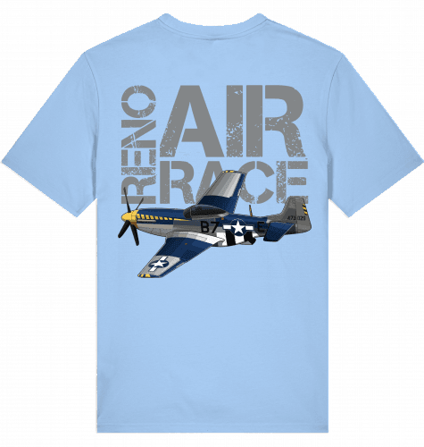 Aviation T-Shirt "Reno Air Race" Mustang P-51 Flugzeug Blue Soul für Piloten, Crews, Kinder & Planespotter made by SUPERSONIC aero 4U