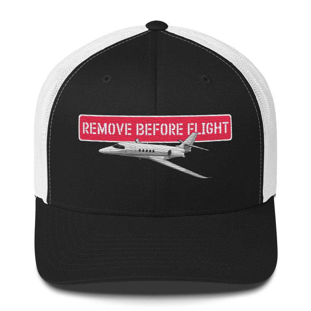 Aviation Aviation Trucker Cap - Premium Piloten Kappe "Remove before Flight" Schwarz Weiß für Piloten, Crews, Kinder & Planespotter made by SUPERSONIC aero 4U