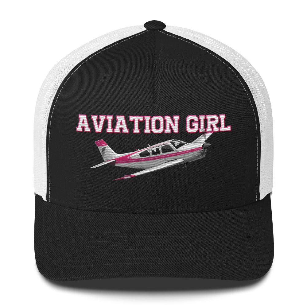Aviation Supersonic Trucker Cap - Stylische Aviation Fashion für Aviation Girls Schwarz Weiß für Piloten, Crews, Kinder & Planespotter made by SUPERSONIC aero 4U