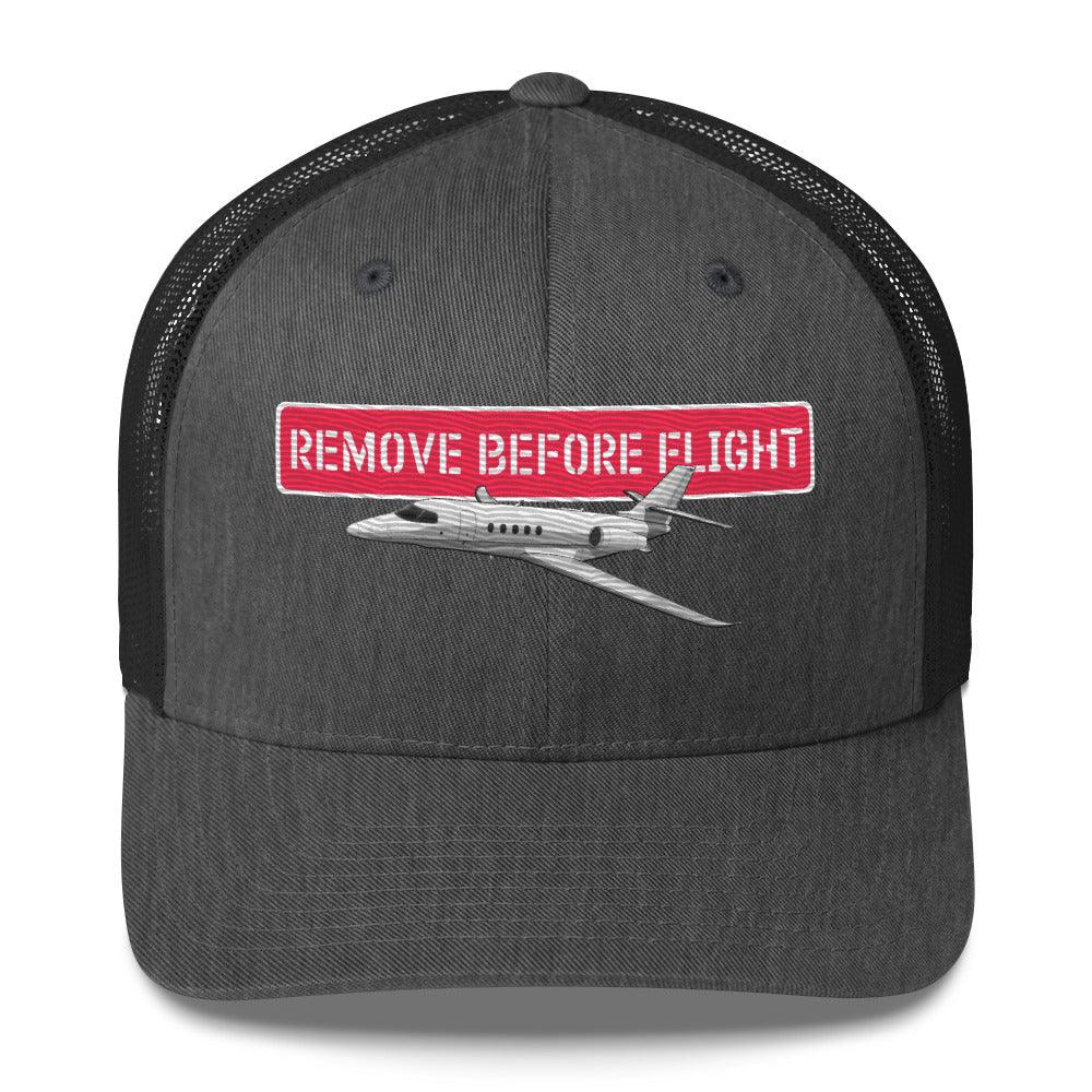 Aviation Aviation Trucker Cap - Premium Piloten Kappe "Remove before Flight" Dark Heather Gray für Piloten, Crews, Kinder & Planespotter made by SUPERSONIC aero 4U