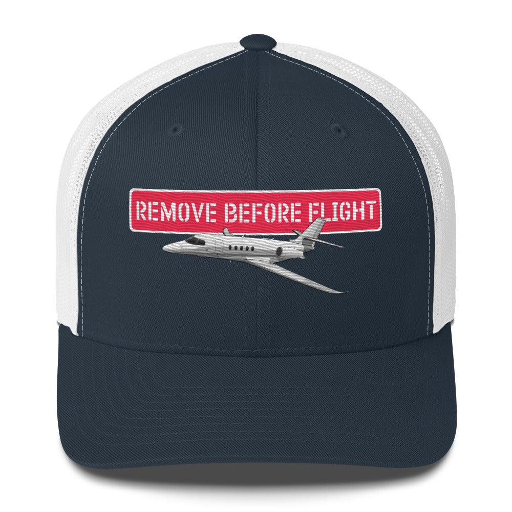 Aviation Aviation Trucker Cap - Premium Piloten Kappe "Remove before Flight" Navy Weiß für Piloten, Crews, Kinder & Planespotter made by SUPERSONIC aero 4U