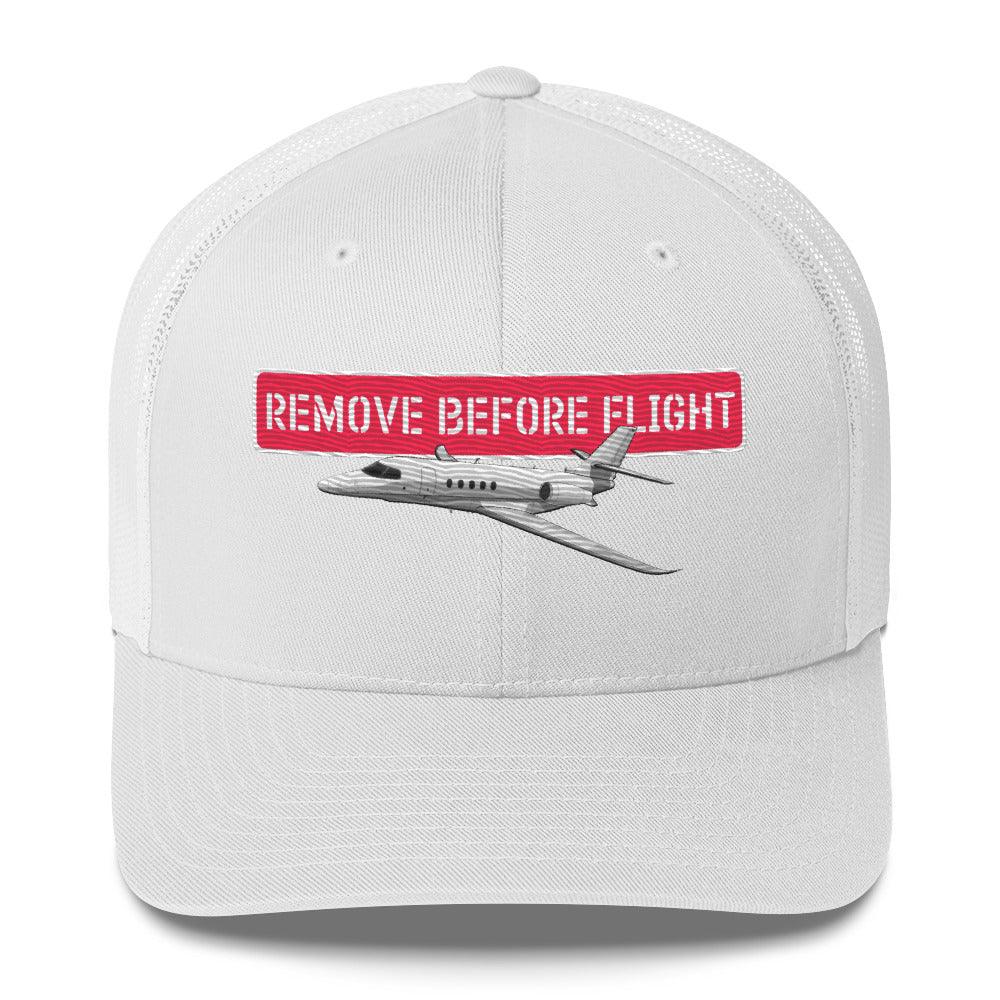 Aviation Aviation Trucker Cap - Premium Piloten Kappe "Remove before Flight" Weiß für Piloten, Crews, Kinder & Planespotter made by SUPERSONIC aero 4U