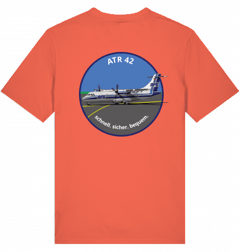 Aviation Flugzeug T-Shirt "RFG Regionalflug DTM" ATR-42 Fiesta für Piloten, Crews, Kinder & Planespotter made by SUPERSONIC aero 4U