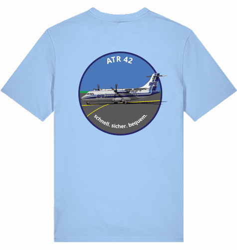 Aviation Flugzeug T-Shirt "RFG Regionalflug DTM" ATR-42 Blue Soul für Piloten, Crews, Kinder & Planespotter made by SUPERSONIC aero 4U
