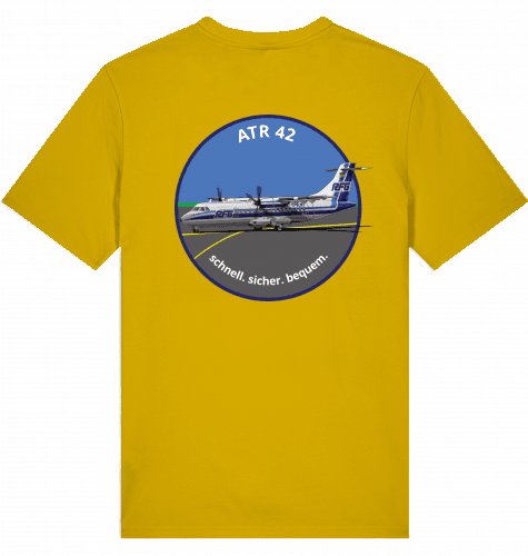 Aviation Flugzeug T-Shirt "RFG Regionalflug DTM" ATR-42 Ochre für Piloten, Crews, Kinder & Planespotter made by SUPERSONIC aero 4U
