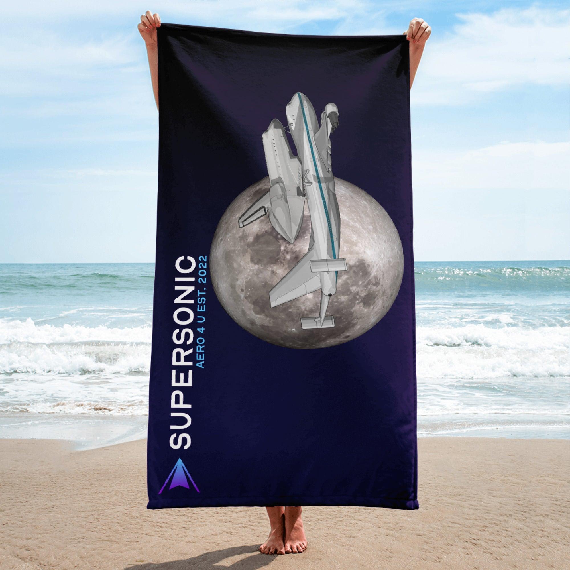 Aviation Strandtuch "Boeing 747 Nasa Shuttle Transporter" für Piloten, Crews, Kinder & Planespotter made by SUPERSONIC aero 4U