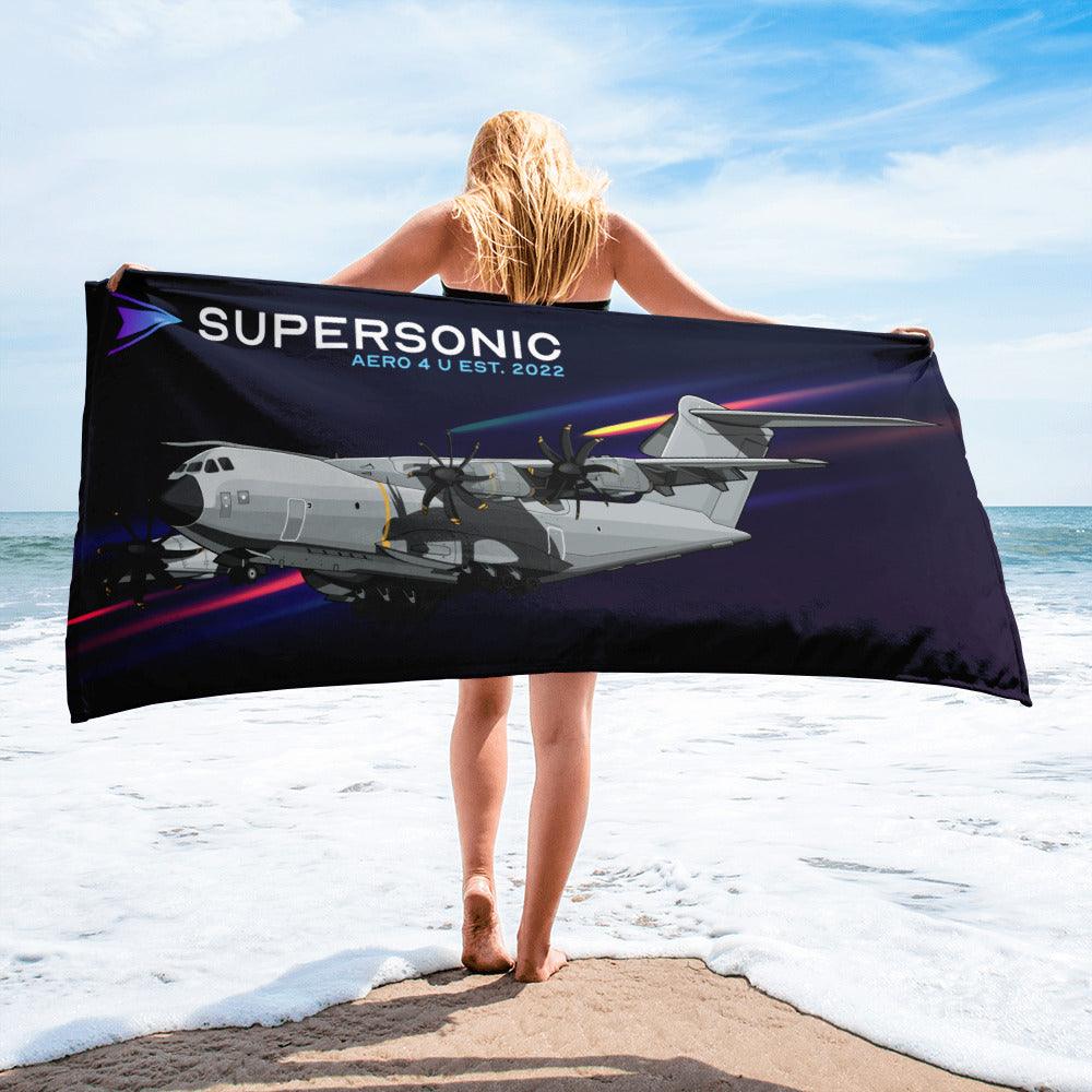 Aviation Strandtuch "Airbus A400M Military Transporter" Default Title für Piloten, Crews, Kinder & Planespotter made by SUPERSONIC aero 4U
