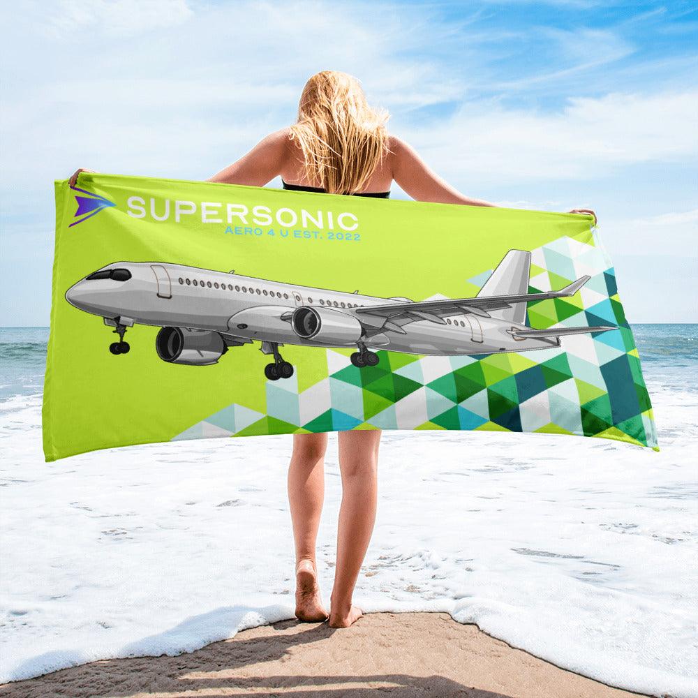 Aviation Strandtuch "Airbus A220" Default Title für Piloten, Crews, Kinder & Planespotter made by SUPERSONIC aero 4U
