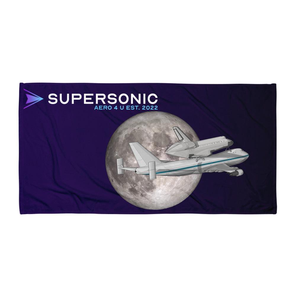 Aviation Strandtuch "Boeing 747 Nasa Shuttle Transporter" für Piloten, Crews, Kinder & Planespotter made by SUPERSONIC aero 4U