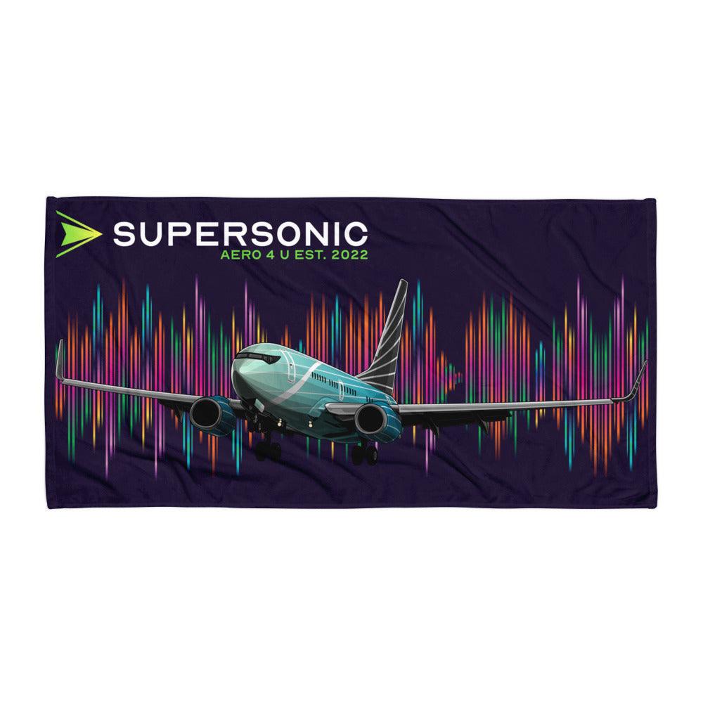 Aviation Strandtuch "Boeing 737 BBJ" für Piloten, Crews, Kinder & Planespotter made by SUPERSONIC aero 4U