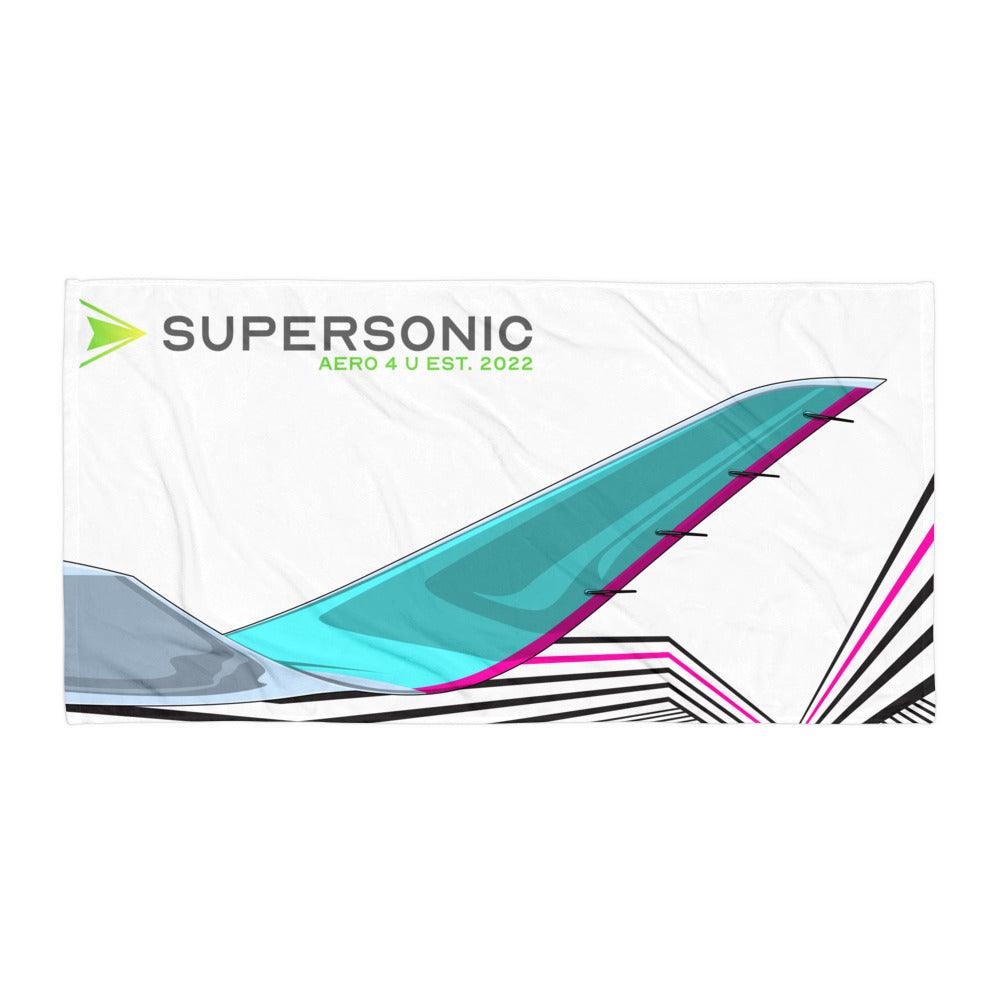 Aviation Strandtuch "Airbus A350 Winglet" für Piloten, Crews, Kinder & Planespotter made by SUPERSONIC aero 4U