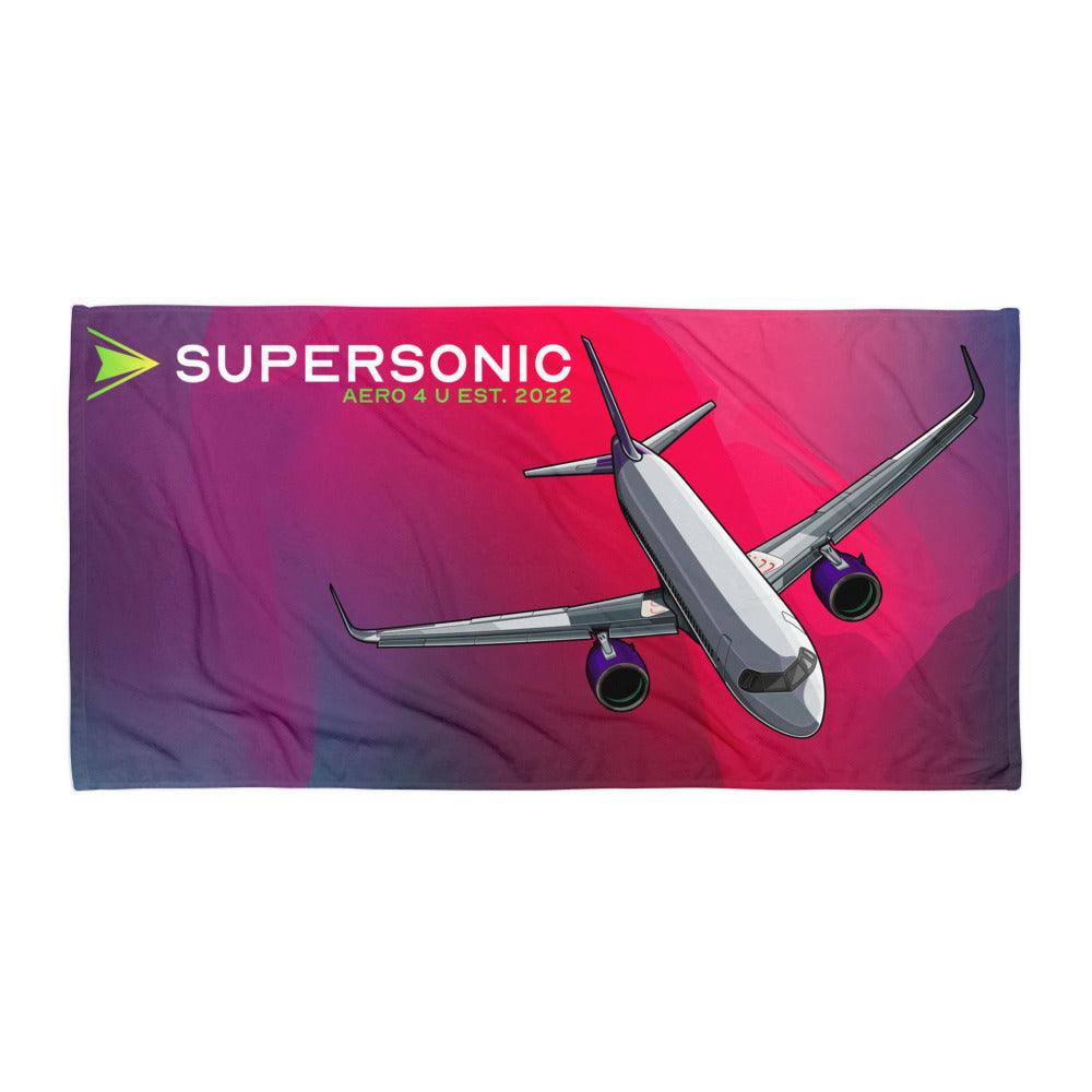 Aviation Strandtuch "Airbus A320 Neo" für Piloten, Crews, Kinder & Planespotter made by SUPERSONIC aero 4U