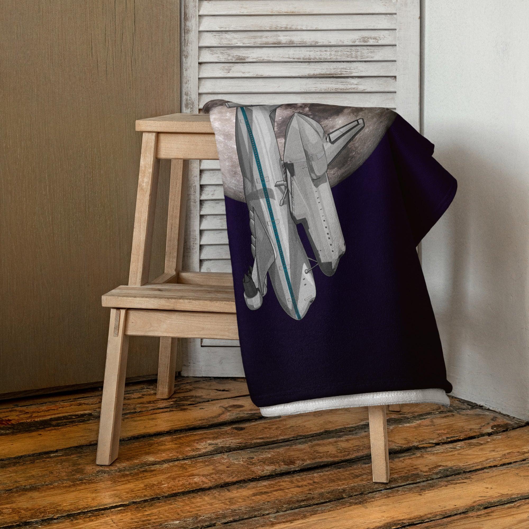 Aviation Strandtuch "Boeing 747 Nasa Shuttle Transporter" für Piloten, Crews, Kinder & Planespotter made by SUPERSONIC aero 4U