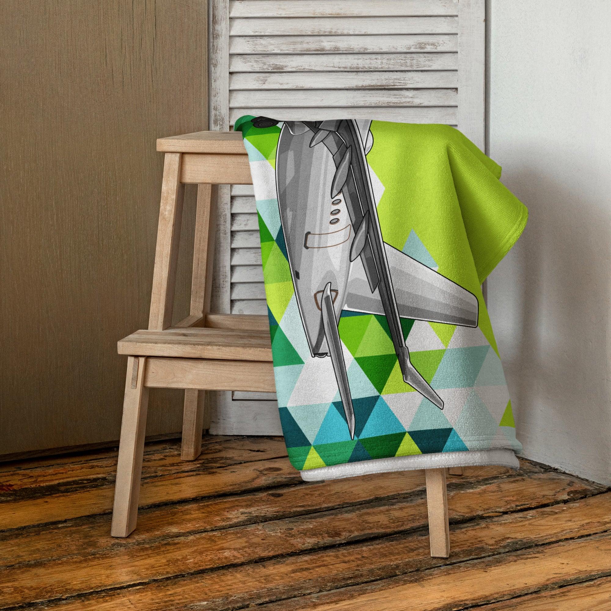 Aviation Strandtuch "Airbus A220" für Piloten, Crews, Kinder & Planespotter made by SUPERSONIC aero 4U