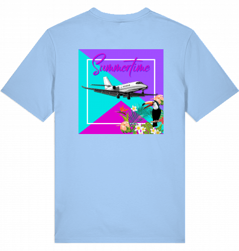 Aviation Flugzeug T-Shirt "Summertime Business Jet" Cessna Latitude Blue Soul für Piloten, Crews, Kinder & Planespotter made by SUPERSONIC aero 4U