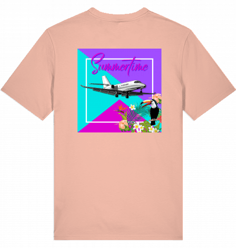 Aviation Flugzeug T-Shirt "Summertime Business Jet" Cessna Latitude Fraiche Peche für Piloten, Crews, Kinder & Planespotter made by SUPERSONIC aero 4U