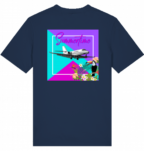 Aviation Flugzeug T-Shirt "Summertime Business Jet" Cessna Latitude French Navy für Piloten, Crews, Kinder & Planespotter made by SUPERSONIC aero 4U